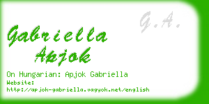 gabriella apjok business card